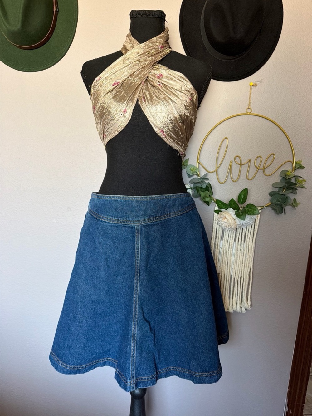 Pilcro Indigo Denim Circle Skirt - Picture 2 of 8